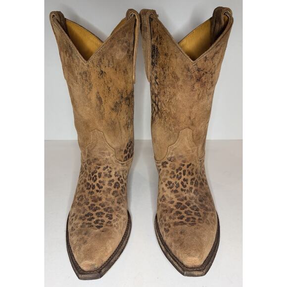 Old Gringo Women's 7B Leopardito Boots Snip Toe Suede Leather Cowgirl Western - Picture 1 of 8